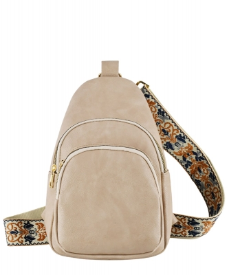 Fashion Guitar Strap Sling Bag Backpack AD768 STONE